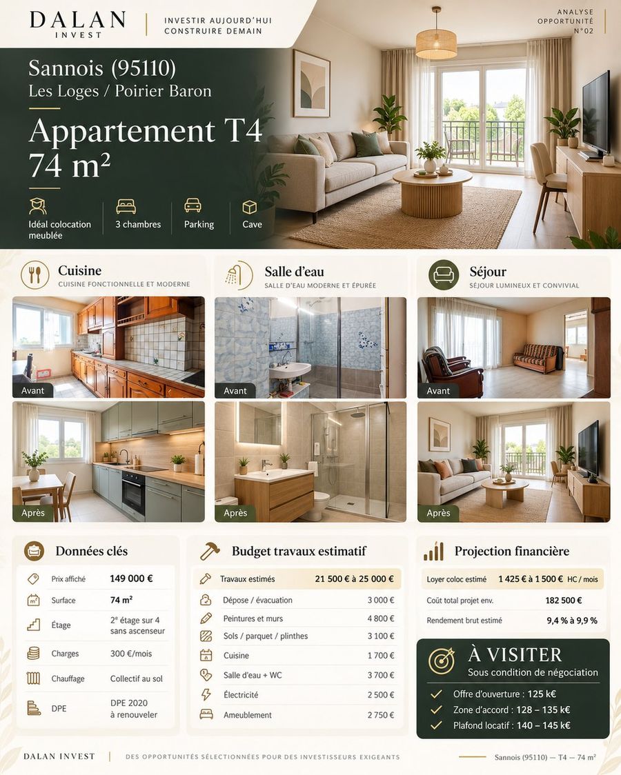 Fiche d'analyse — Sannois, appartement T4